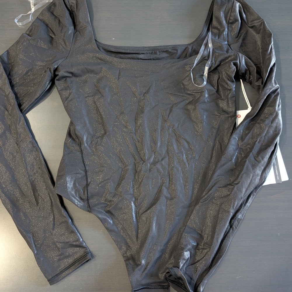 Lululemon Athletica Black Square-Neck Bodysuit